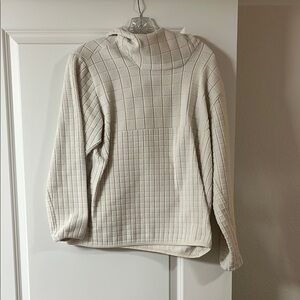 Women’s Lululemon Cream Grid Pattern Hoodie